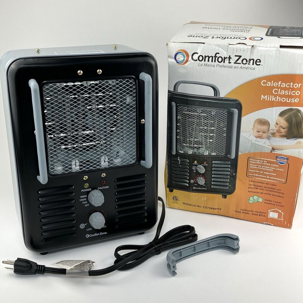 Comfort Zone Milkhouse Utility Heater/Fan Black | CZ798BK Deluxe